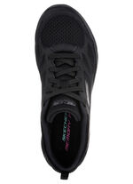 SKECHERS, sportiga damsneakers, med nappaläderdetaljer, 